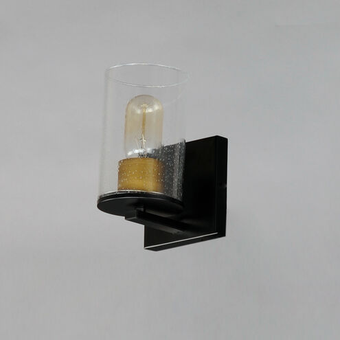 Sleek 1 Light 5 inch Antique Brass/Black Bath Vanity Wall Light
