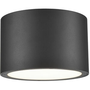 Lamar LED 7.88 inch Black with White Outdoor Flush Mount
