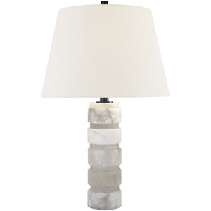 Chapman & Myers Chunky 29.5 inch 150 watt Alabaster Table Lamp Portable Light in Linen