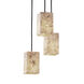 Alabaster Rocks 3 Light 4 inch Polished Chrome Pendant Ceiling Light in 2100 Lm LED, Black Cord