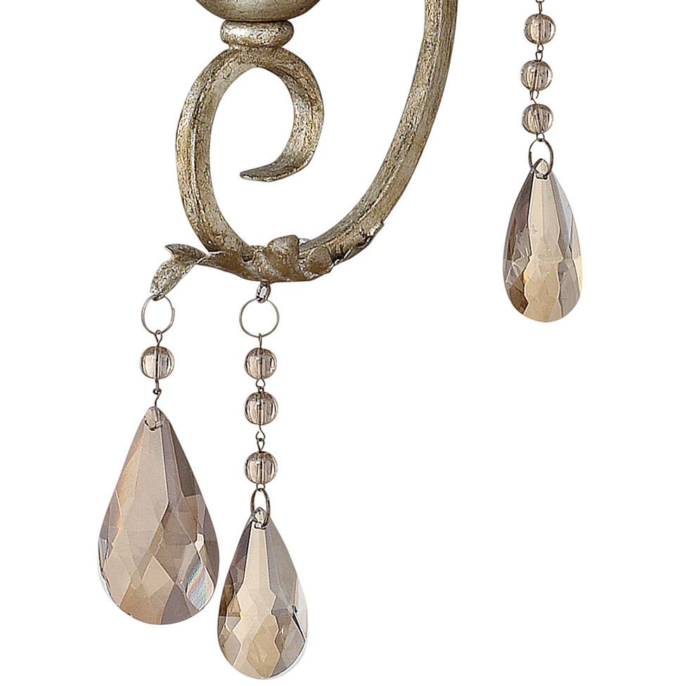 Carlton 2 Light 12.5 inch Silver Leaf Indoor Wall Sconce Wall Light