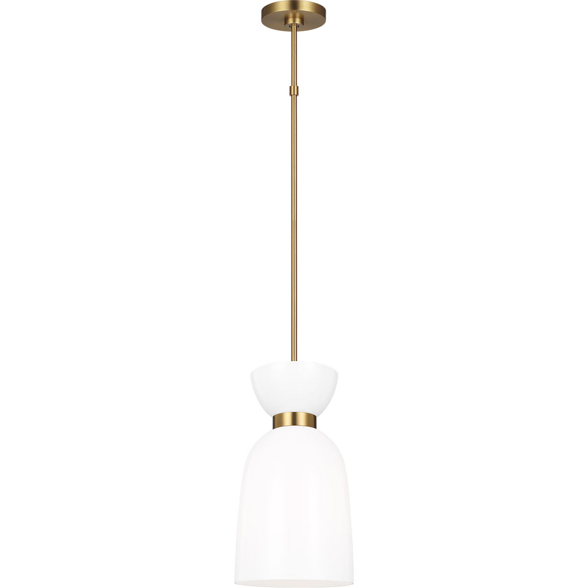 kate spade new york Londyn 1 Light 9 inch Burnished Brass with Milk White Glass Pendant Ceiling Light