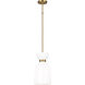 kate spade new york Londyn 1 Light 9 inch Burnished Brass with Milk White Glass Pendant Ceiling Light
