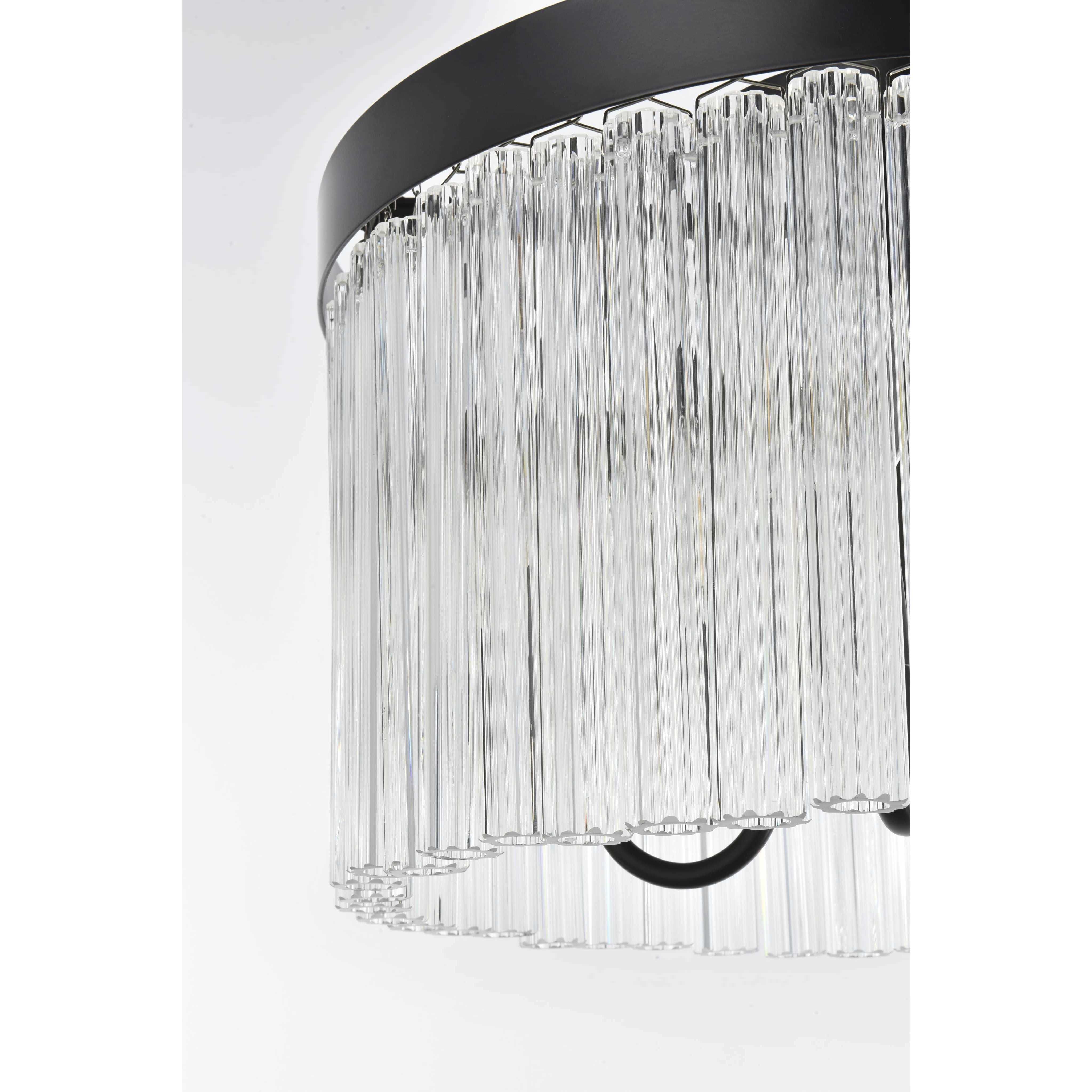 Harlow 4 Light 16 inch Black Flush Mount Ceiling Light