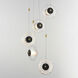 Amulet LED 20.25 inch Black and Natural Aged Brass Multi-Light Pendant Ceiling Light