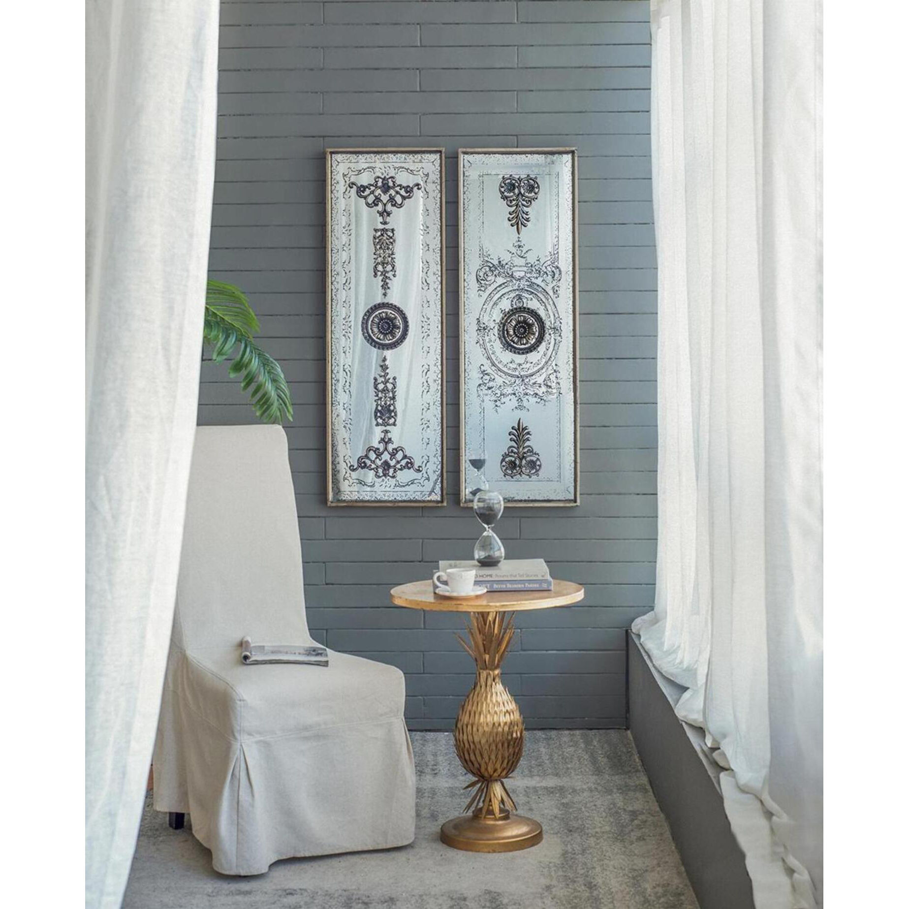 Doorways Bronze and Mirrored Wall Art, Set of 2