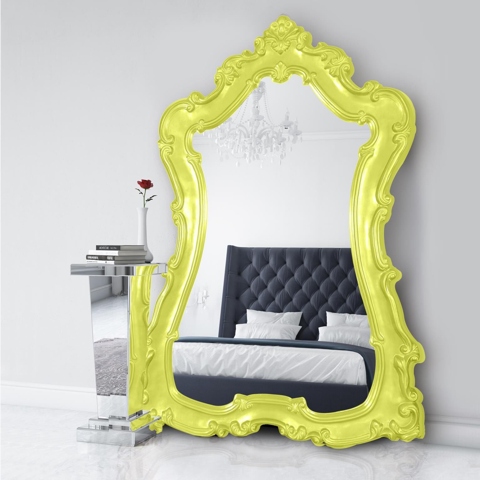 Lorelei 89 X 60 inch Glossy Green Wall Mirror