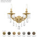 Milano 2 Light 7.5 inch Parchment Gold Wall Sconce Wall Light in Heritage, Parchment Gold Cast