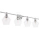 Gene 4 Light 38 inch Chrome Wall sconce Wall Light