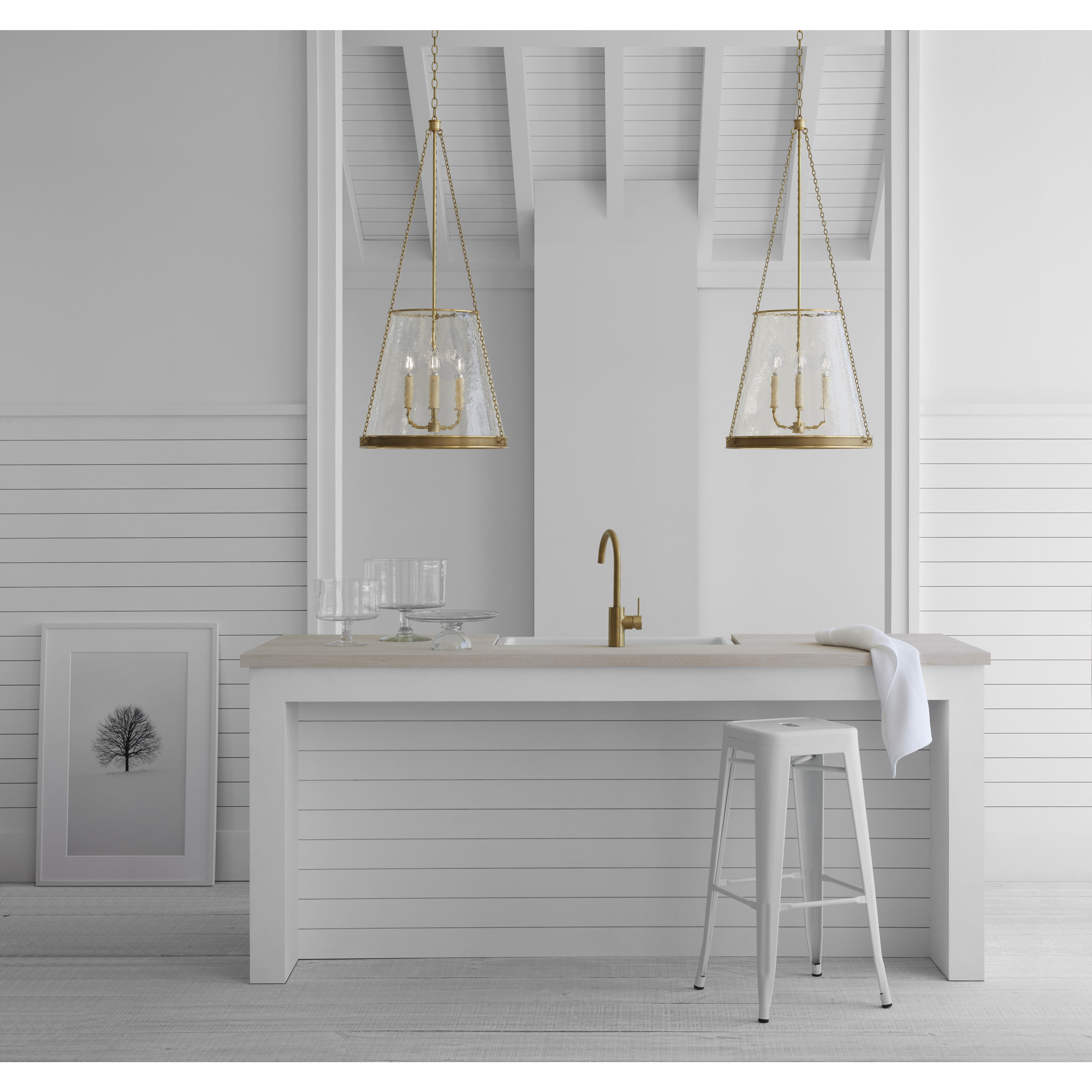 Visual Comfort Signature Reese Pendant Soft Brass S 5182SB CG