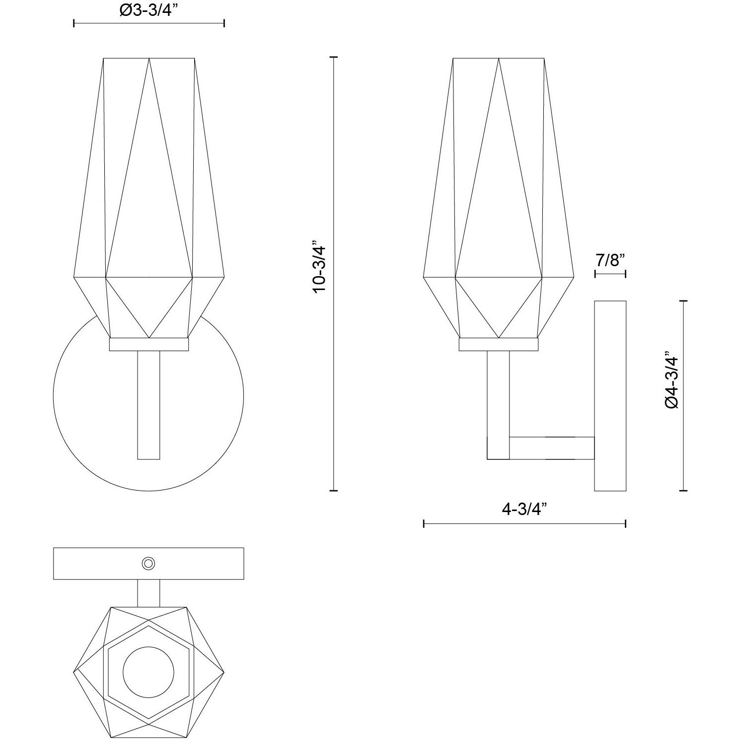 Alora Mood Krysta Wall/Vanity Light Wall Light in Matte Black