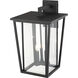 Seoul 3 Light 22.75 inch Black Outdoor Wall Light