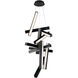 Chaos LED 23 inch Black Chandelier Ceiling Light in 12, 49in.