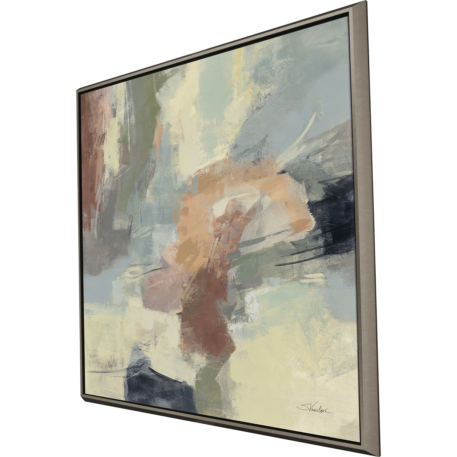 Farm Field Blue and Multi and Pink Canvas