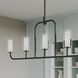 Mack 5 Light 46 inch Matte Black Linear Chandelier Ceiling Light