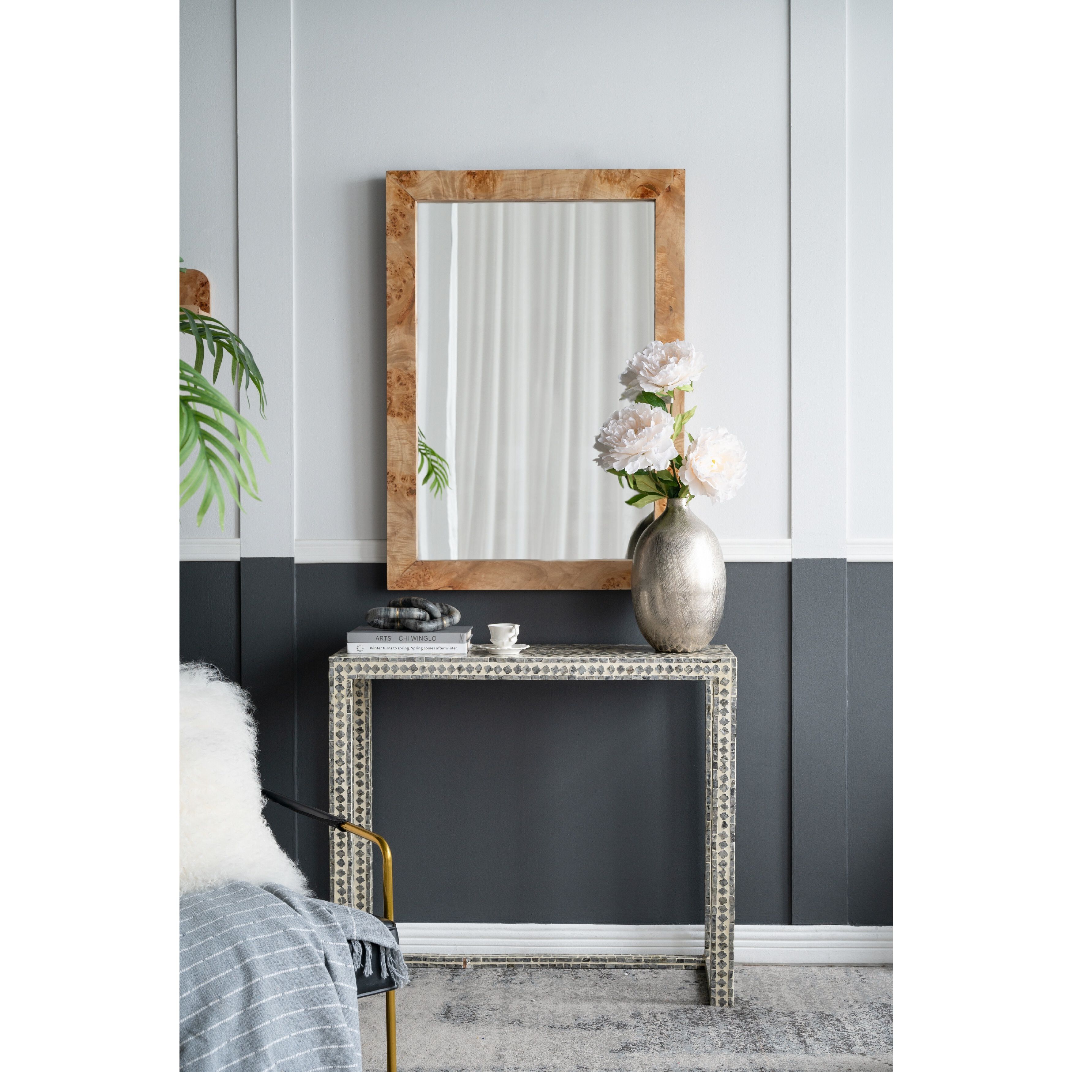 Burl 39.8 X 28 inch Brown Mirror