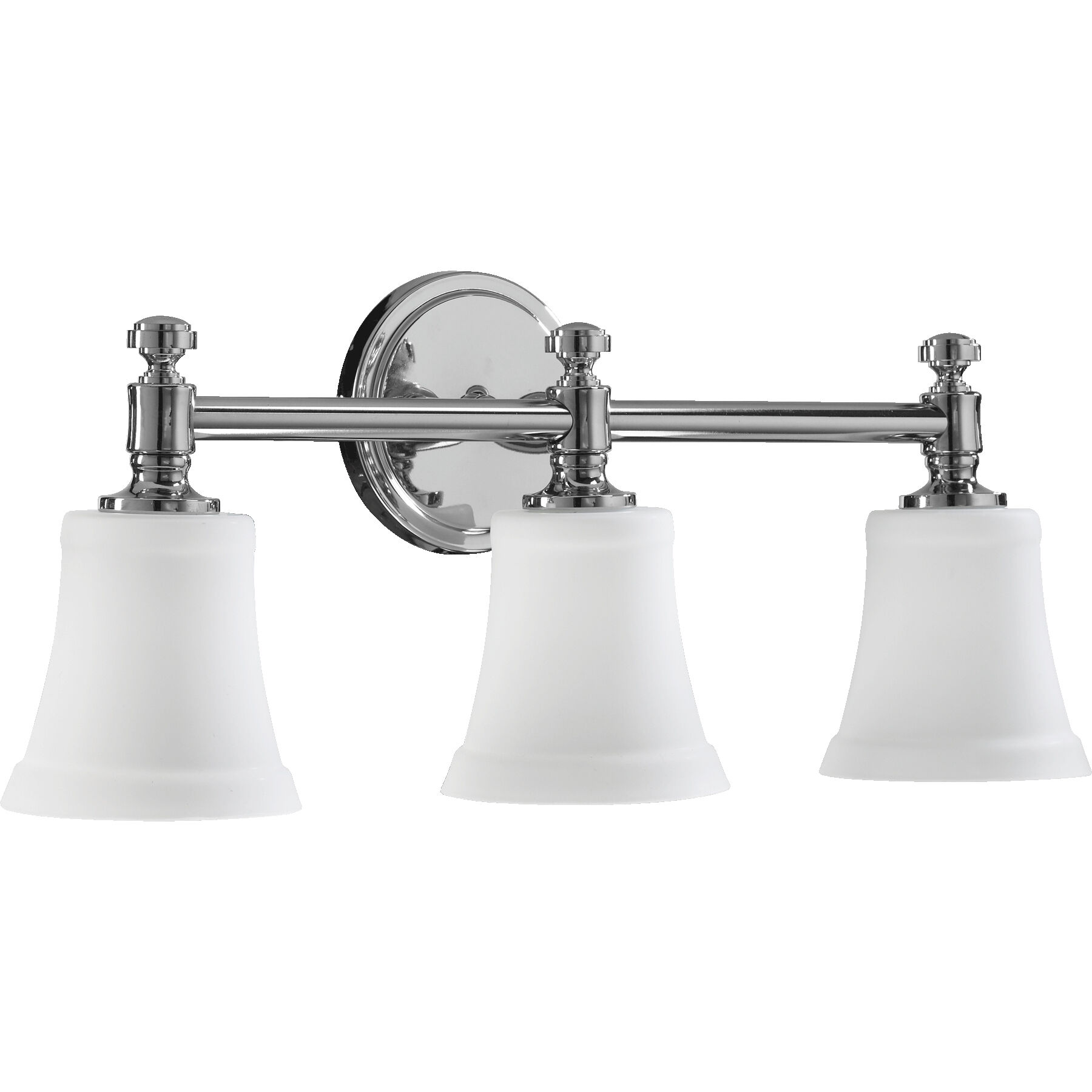 Quorum 3 Light Satin Opal Vanity Chrome 5122 3 14