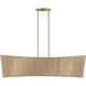 Key Largo 4 Light 45 inch Soft Brass Linear Chandelier Ceiling Light