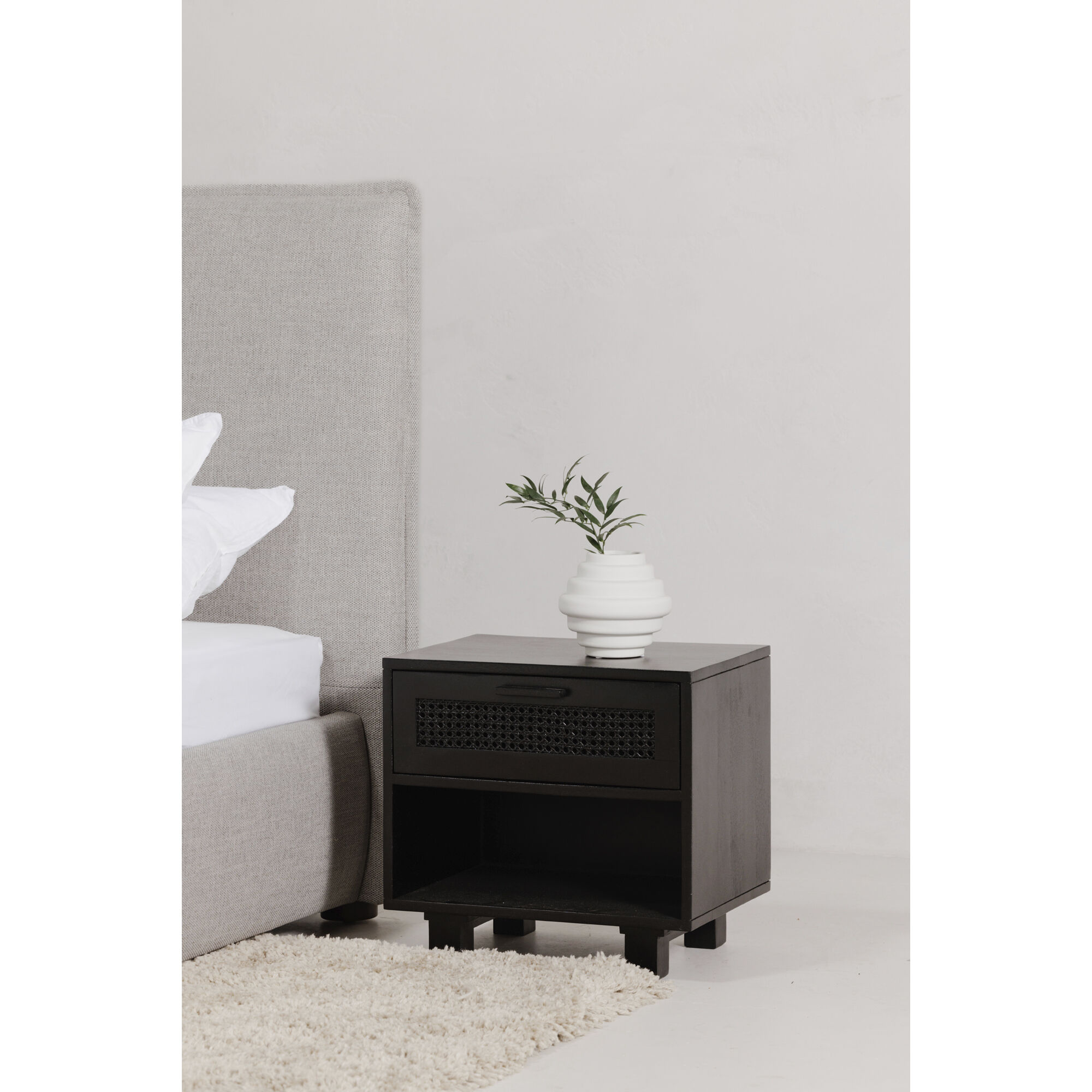 Ashton 19 X 17.5 inch Black Nightstand