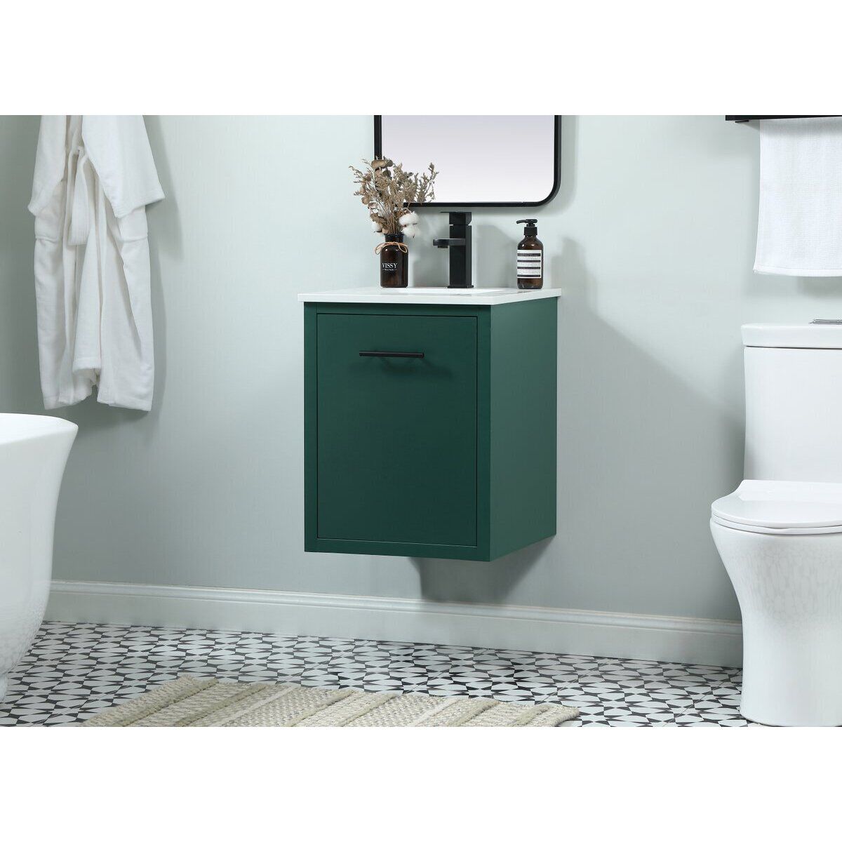 Cyrus 19 X 18 X 33.5 inch Green Vanity Sink Set