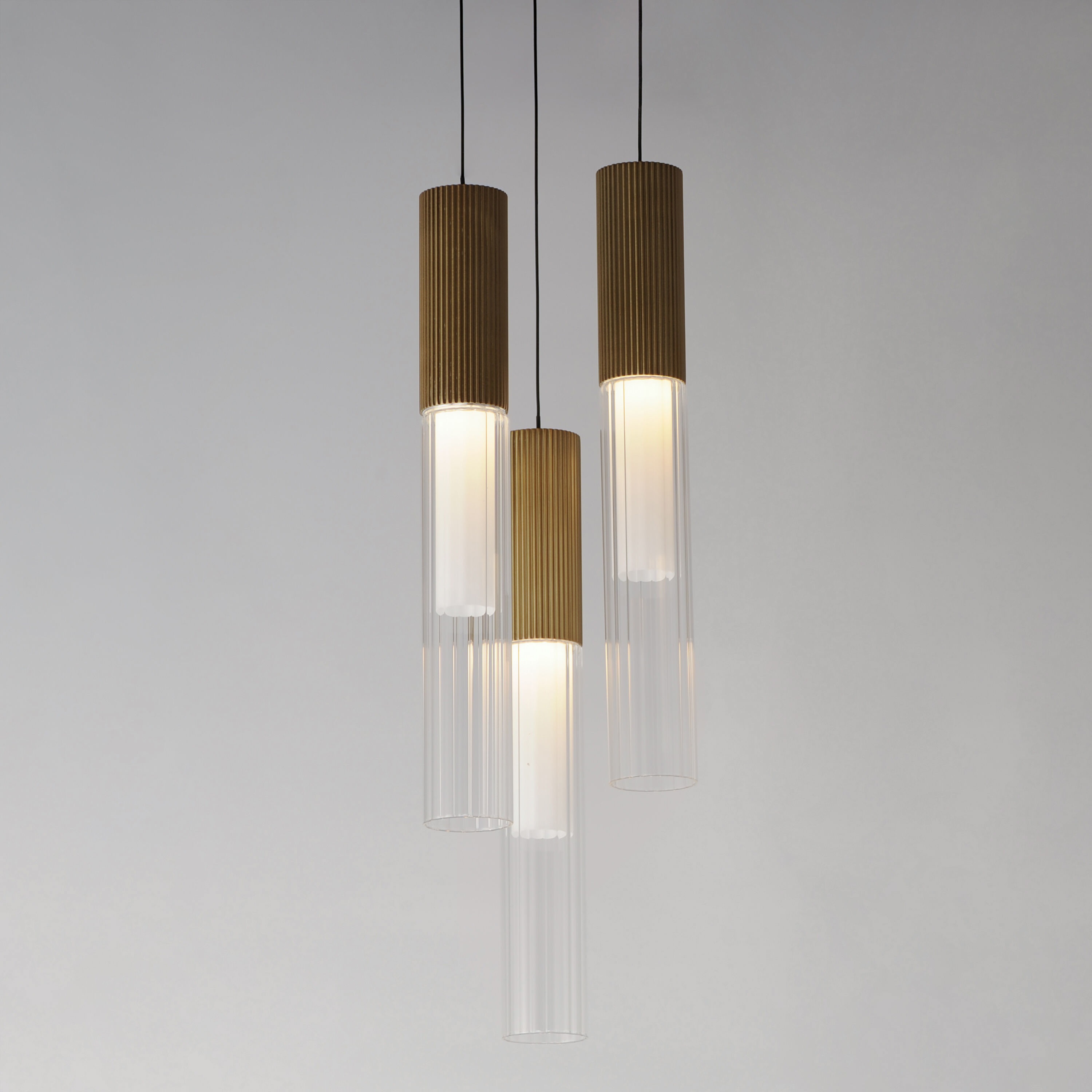 Reeds LED 11.75 inch Gold Multi-Light Pendant Ceiling Light
