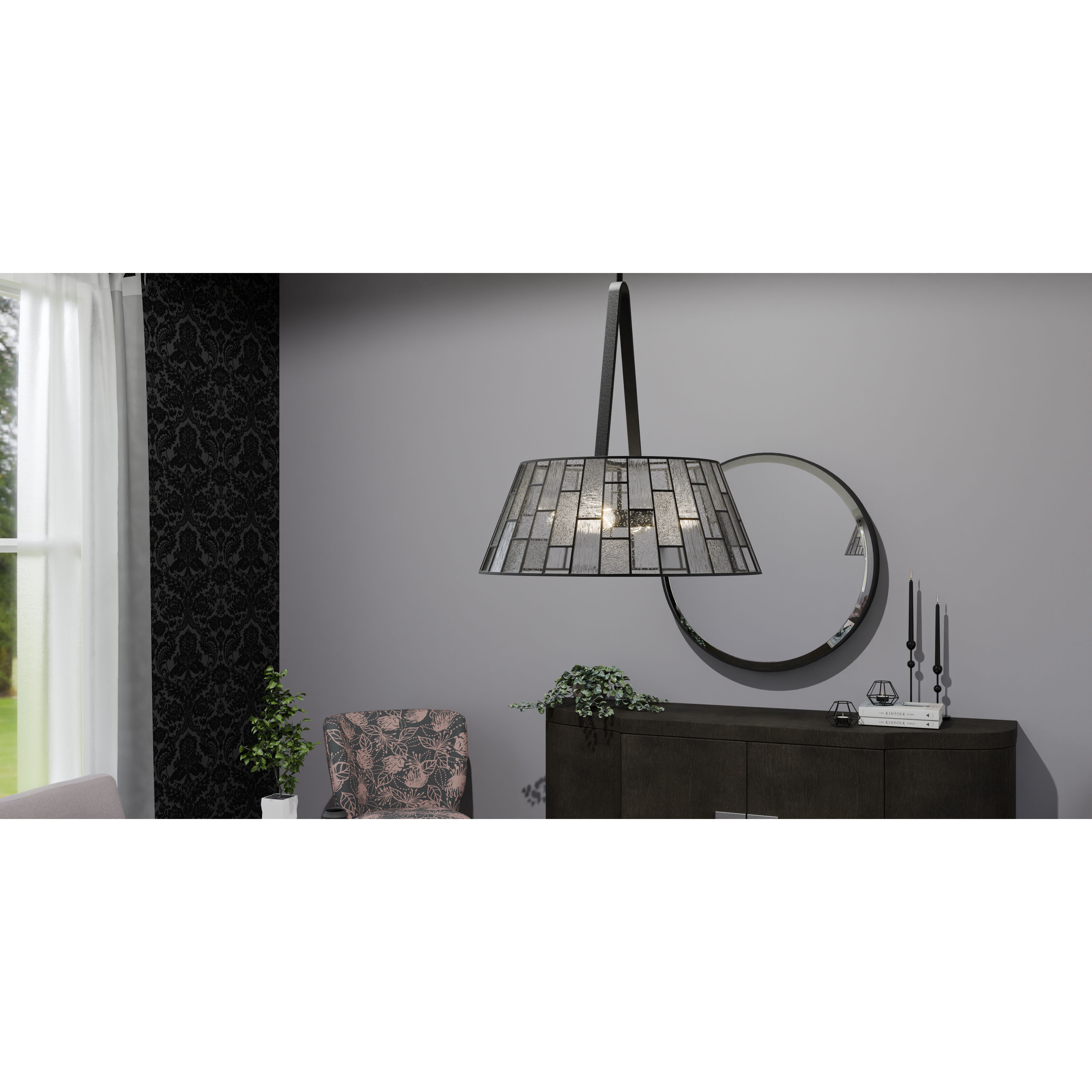 Rainier 4 Light 22 inch Matte Black Pendant Ceiling Light