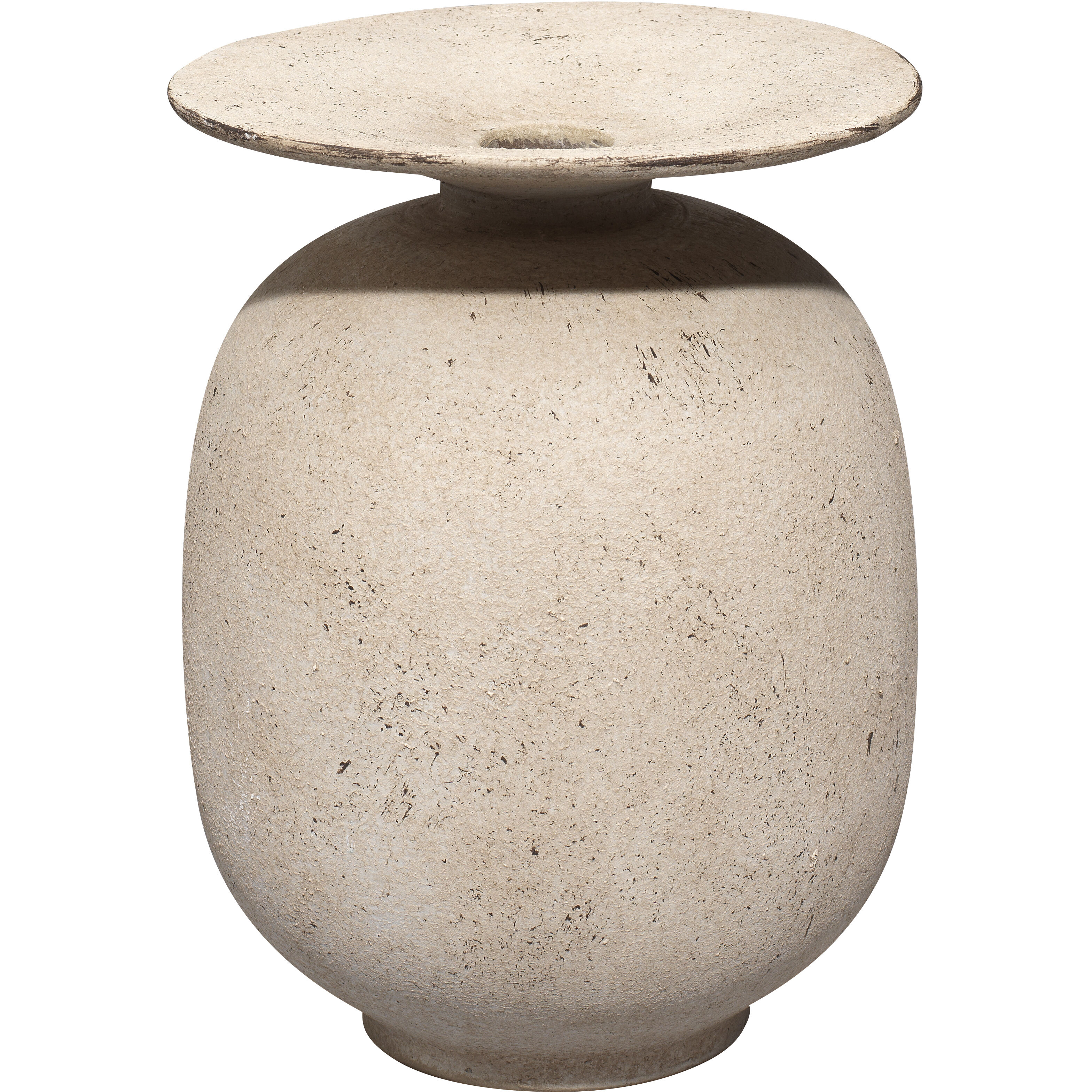 Highland 7.75 X 5.75 inch Decorative Vase in Off White Ceramic