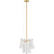 Regent 4 Light 17.75 inch Legacy Brass Chandelier Ceiling Light in Clear Crackled Glass