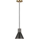 Towner 1 Light 7 inch Satin Brass Pendant Ceiling Light