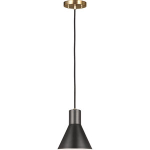 Towner 1 Light 7 inch Satin Brass Pendant Ceiling Light