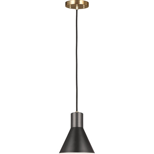 Towner 1 Light 7 inch Satin Brass Pendant Ceiling Light