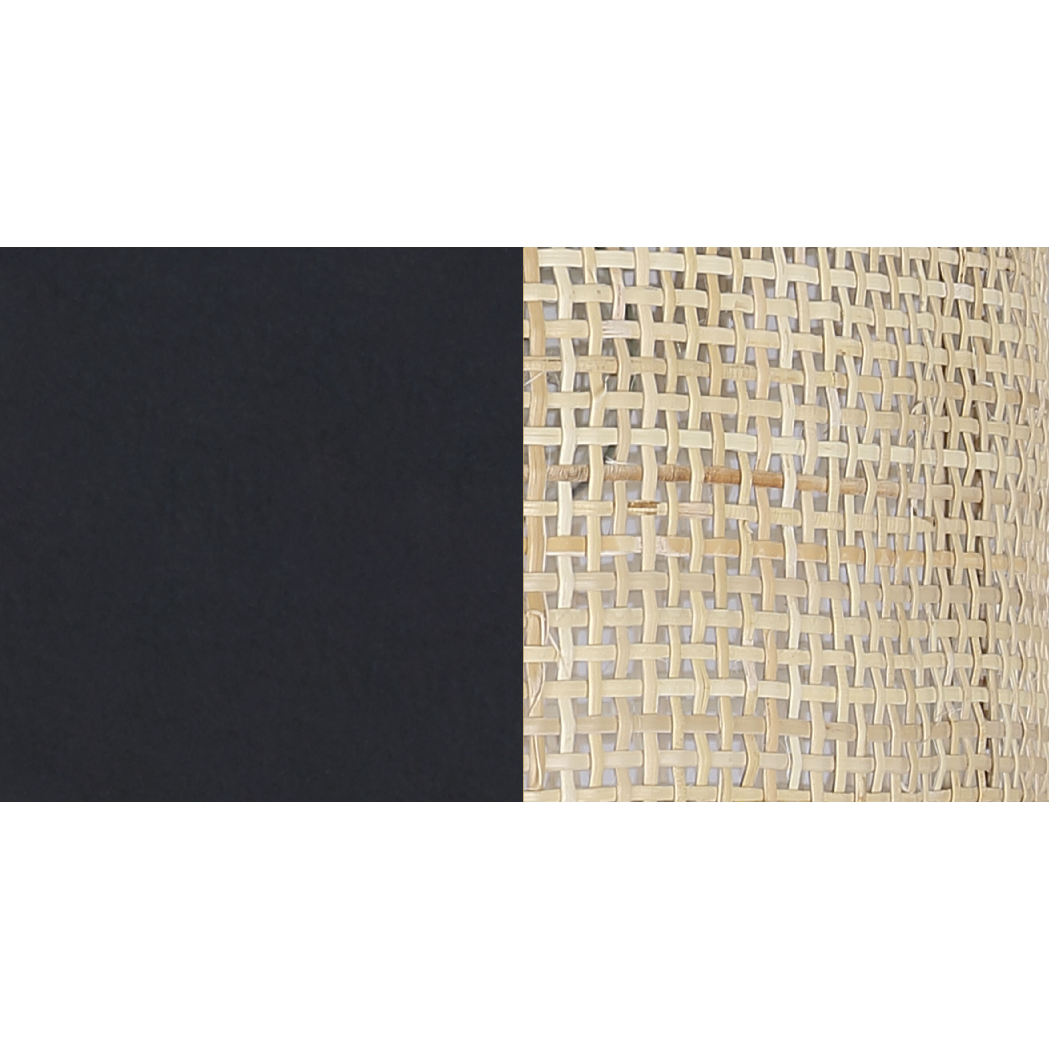 Bellamy 22 inch 100.00 watt Matte Black Table Lamp Portable Light in Natural Rattan