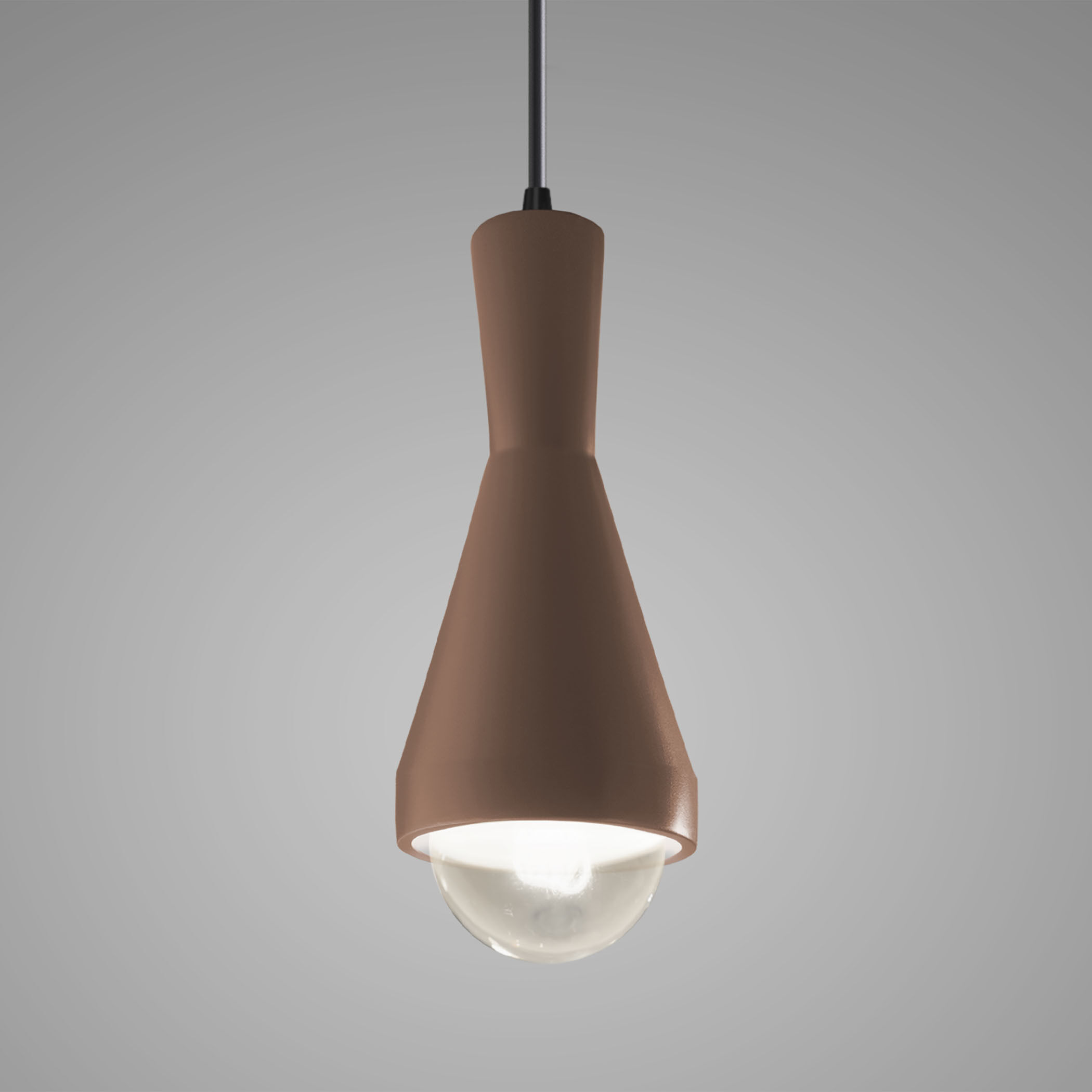 Radiance Collection 1 Light 5 inch Canyon Clay with Matte Black Pendant Ceiling Light