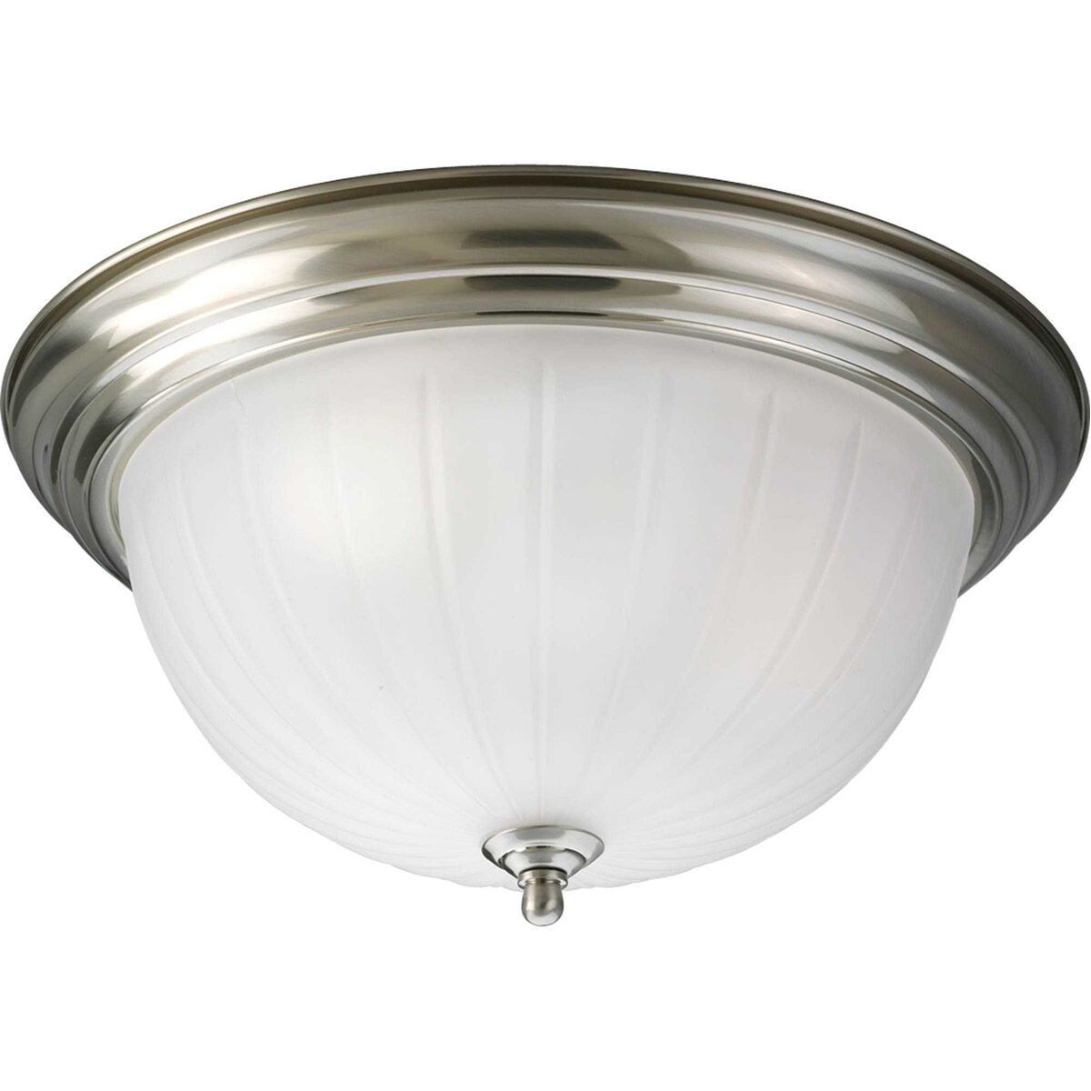 Skeet 3 Light 15.25 inch Brushed Nickel Flush Mount Ceiling Light