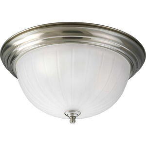 Melon 3 Light 15.25 inch Brushed Nickel Flush Mount Ceiling Light