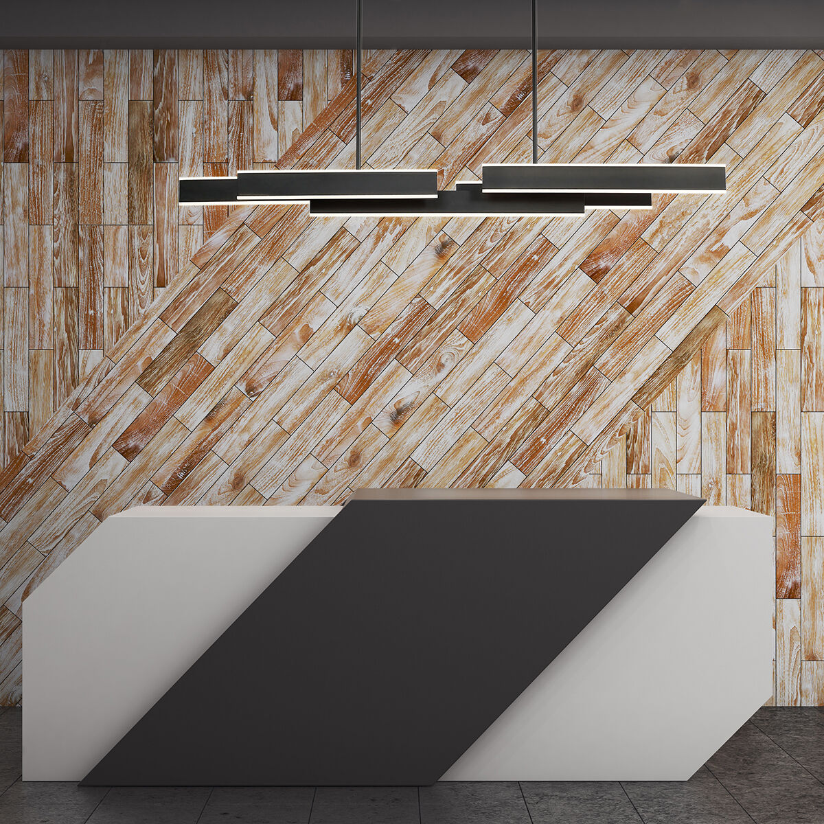 Cameno Linear Chandelier Ceiling Light in Gold, Large