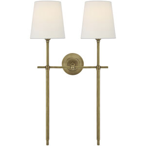 Thomas O'Brien Bryant 2 Light 16 inch Hand-Rubbed Antique Brass Double Tail Sconce Wall Light, Large