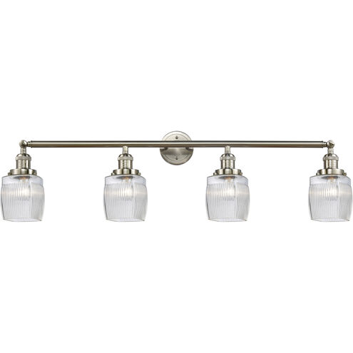 Franklin Restoration Colton 4 Light 42 inch Brushed Satin Nickel Bath Vanity Light Wall Light, Franklin Restoration