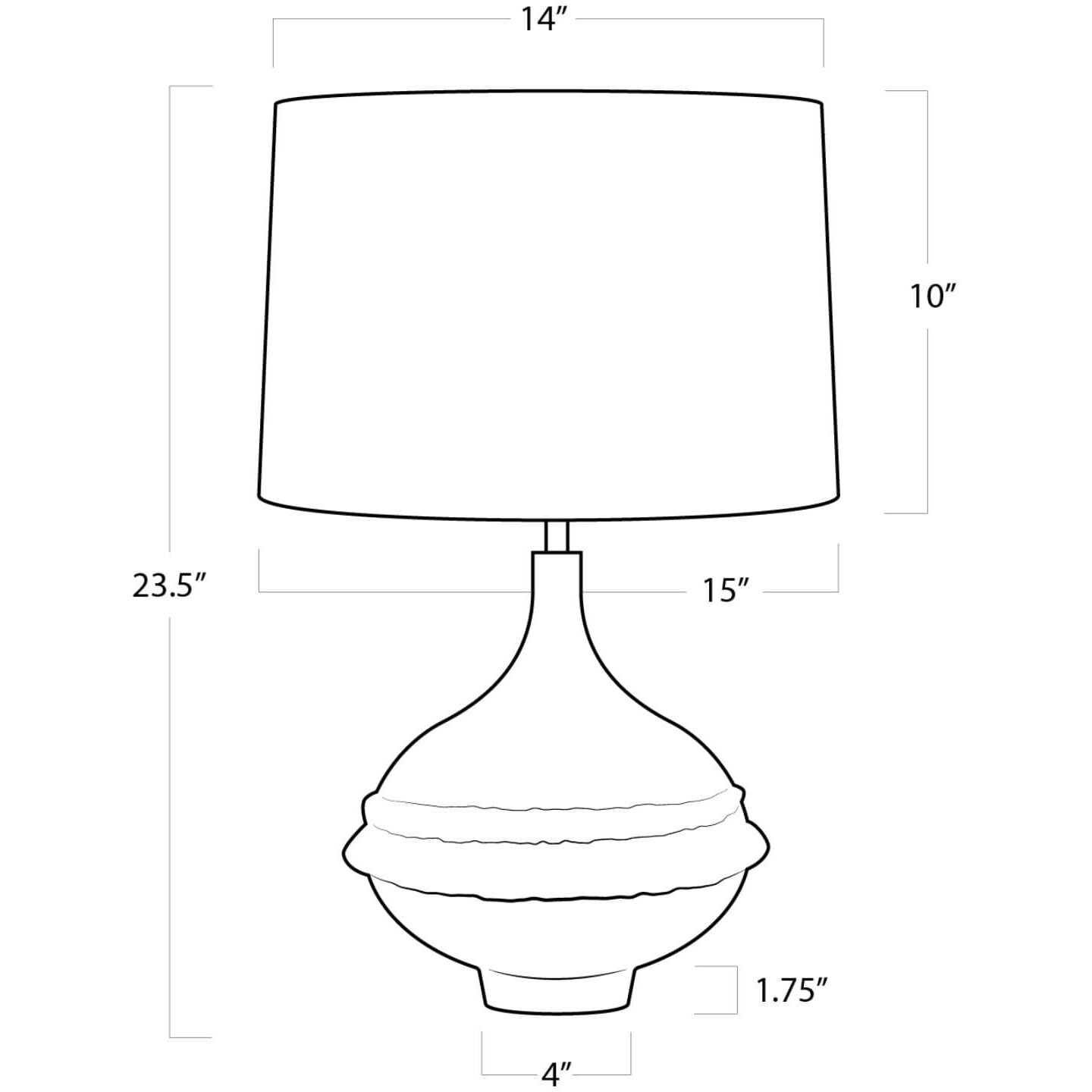 Riviera 23.5 inch 100.00 watt White Table Lamp Portable Light