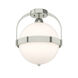 Atlas 1 Light 13.9 inch Sterling Semi-Flush Ceiling Light