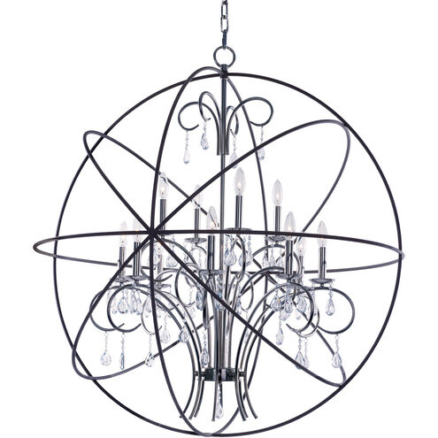 Orbit 12 Light 40 inch Anthracite/Polished Nickel Single Pendant Ceiling Light in Anthracite and Polished Nickel