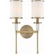 Hatfield 2 Light 12 inch Vibrant Gold Sconce Wall Light