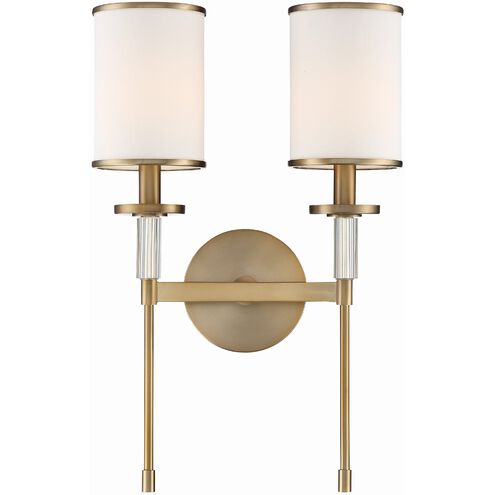 Hatfield 2 Light 12 inch Vibrant Gold Sconce Wall Light