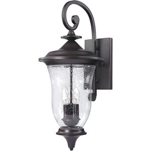 Trinity 3 Light 26 inch Oil Rubbed Bronze Outdoor Sconce, Large