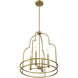 Diplomat 4 Light 20 inch Warm Brass Pendant Ceiling Light