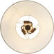 Rockford 3 Light 16 inch Brontourage and Travertine Semi Flush Mount Ceiling Light