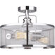 Madison 3 Light 15 inch Brushed Nickel Semi-Flush Ceiling Light