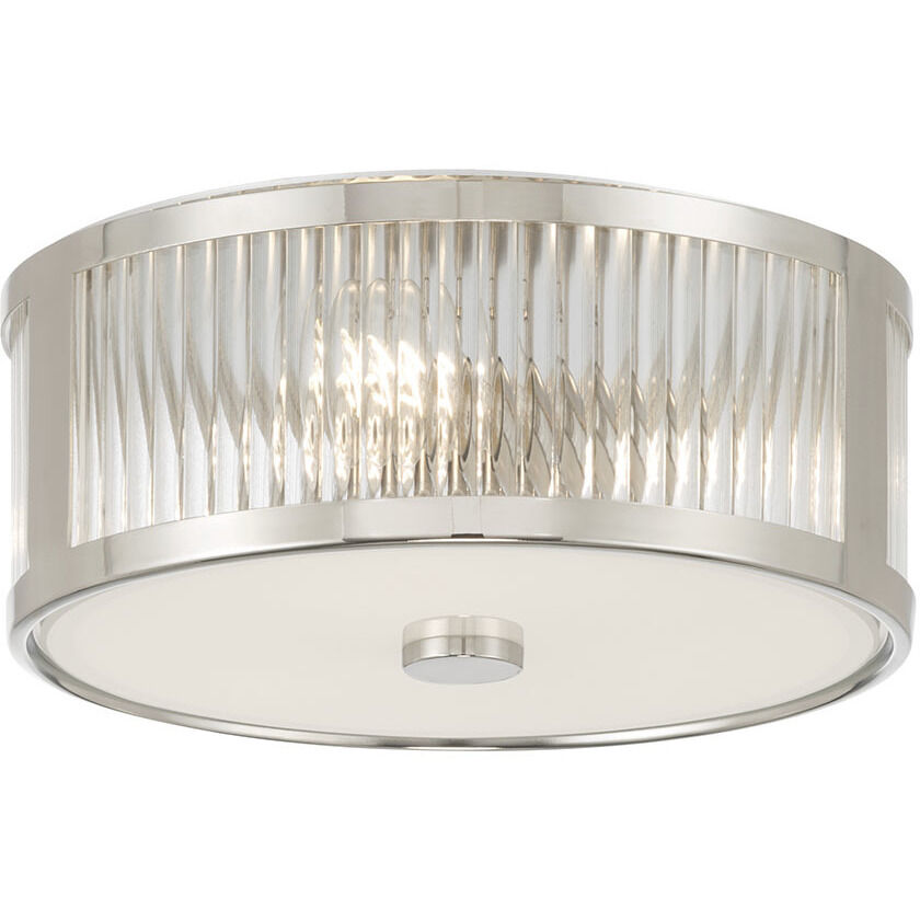 Ardezia 3 Light 11.75 inch Polished Nickel Flush Mount Ceiling Light
