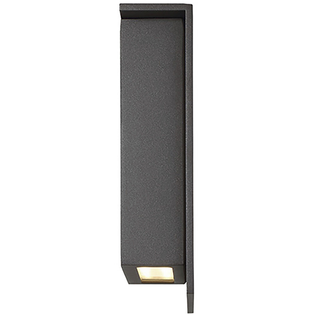 Square LED 10 inch Bronze Outdoor Wall Light in 10in.