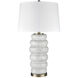 Lizzie 31 inch 150 watt White Washed and Brushed Brass and White Table Lamp Portable Light